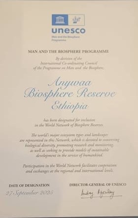 You are currently viewing UNESCO MAB meeting in Hangzhou, China Designated Anywaa Biosphere Reserve of Ethiopia as the World Network of Biosphere Reserve.